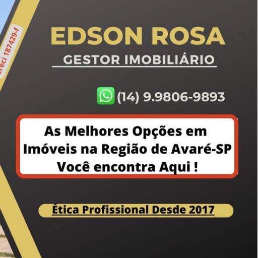 Comprar o produto de Locação de imóveis em Imobiliárias - Corretores de Imóveis pela empresa Edson Rosa em Avaré, SP por Solutudo
