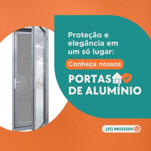 Comprar o produto de Portas em alumínio em Esquadrias pela empresa Lk Vidraçaria e Esquadria Leko em São Gonçalo, RJ por Solutudo