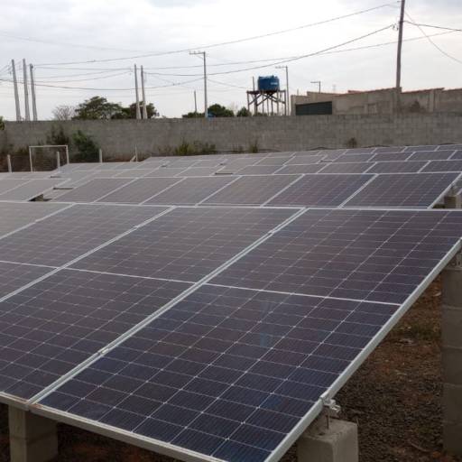 conjunto de painéis solares 