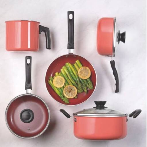 Jogo de Panelas Cerâmica 5 Peças Évora Coral - Tramontina por Casa Vitória