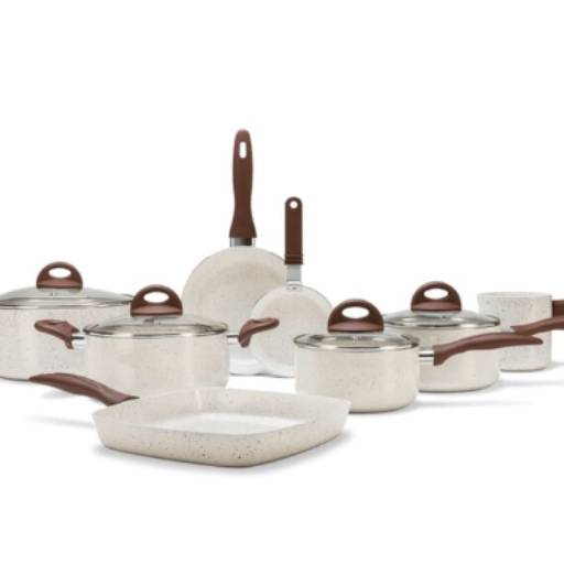 Conjunto Panelas Cerâmica 8 peças Vanilla - Brinox por Casa Vitória