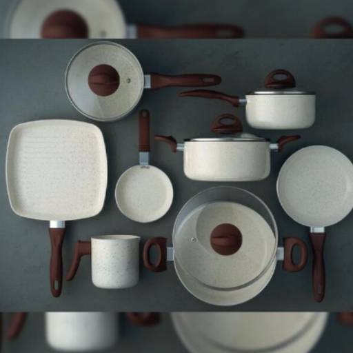 Conjunto Panelas Cerâmica 8 peças Vanilla - Brinox por Casa Vitória