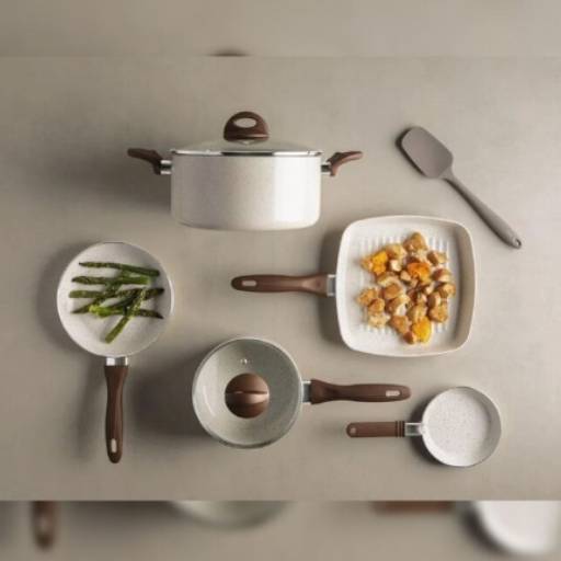 Conjunto Panelas Cerâmica 8 peças Vanilla - Brinox por Casa Vitória