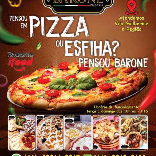Comprar o produto de Entrega de pizza em Pizzarias pela empresa Barone pizzaria Vila Guilherme em São Paulo, SP por Solutudo