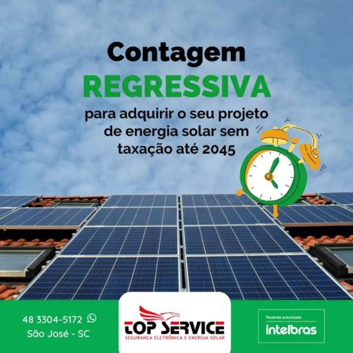 Comprar o produto de Energia Solar​ em São José, SC em Energia Solar pela empresa Top Service Segurança Eletrônica e Energia Solar em São José, SC por Solutudo