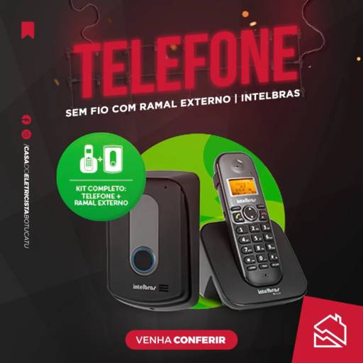Comprar o produto de Telefone sem fio em Eletricistas pela empresa A Casa do Eletricista em Botucatu, SP por Solutudo