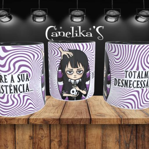Canecas Personalizadas da Wandinha por Canelika's Canecas Personalizadas