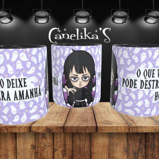 Canecas Personalizadas da Wandinha por Canelika's Canecas Personalizadas