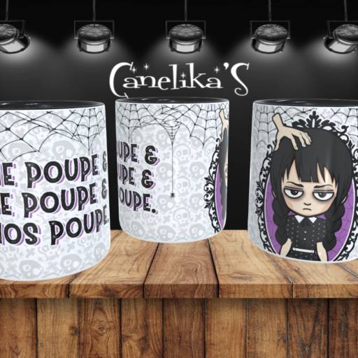 Canecas Personalizadas da Wandinha por Canelika's Canecas Personalizadas