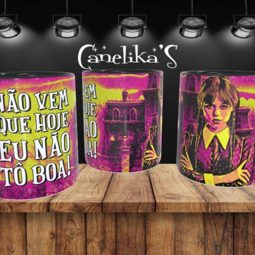 Canecas Personalizadas da Wandinha por Canelika's Canecas Personalizadas