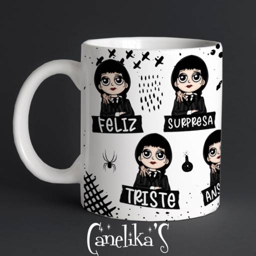 Canecas Personalizadas da Wandinha por Canelika's Canecas Personalizadas