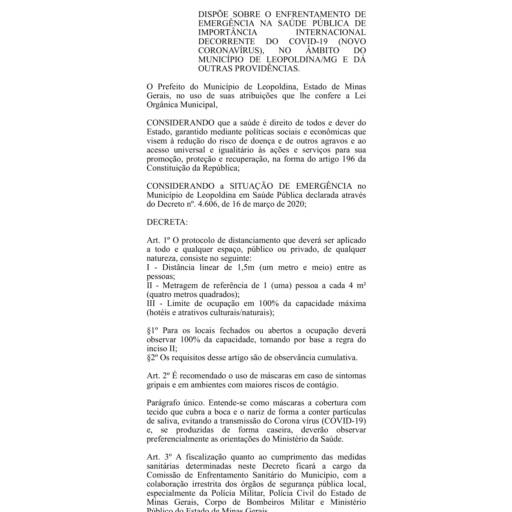 Decreto 5.168 de 18/01/20232 por Prefeitura Municipal de Leopoldina-MG