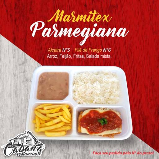 Comprar o produto de Marmitex Parmegiana em Cozinha Industrial | Restaurante pela empresa Cabana Restaurante  em Botucatu, SP por Solutudo
