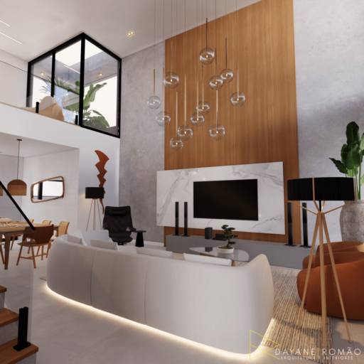Projeto de interiores em Ninho Verde II Eco Residence, SP por Dayane Romão Arquitetura e Interiores