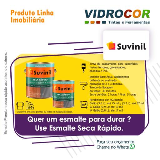 Comprar o produto de Tintas Suvinil em Tintas pela empresa Vidrocor em Avaré, SP por Solutudo