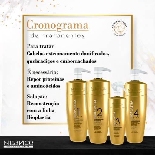 Bioplastia Capilar Linha Professional em Bauru por Conexão Plena Cosméticos 