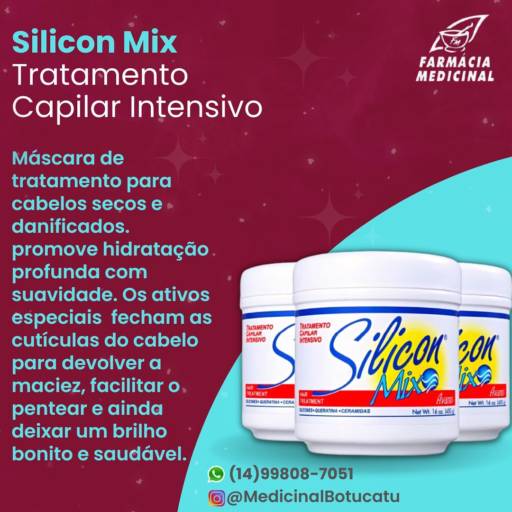 Comprar o produto de Silicon mix  em Farmácias de Manipulação pela empresa Farmácia Medicinal em Botucatu, SP por Solutudo