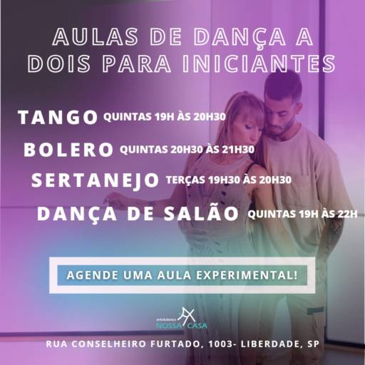 Aula de Dança para a Dois para Iniciantes por Nossa Casa Arte e Dança Ltda.