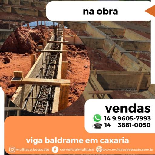 Viga baldrame em caixaria 