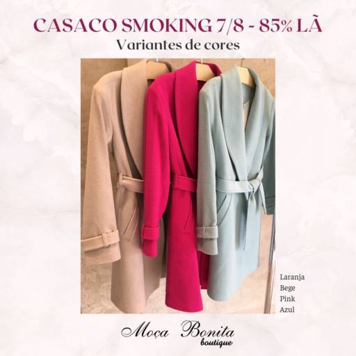 Comprar o produto de Casaco Smoking em Casacos pela empresa Boutique Moça Bonita em Botucatu, SP por Solutudo