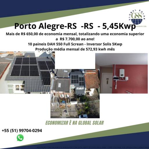 Energia Solar​ em Porto Alegre, RS por Global Solar Soluções Sustentáveis
