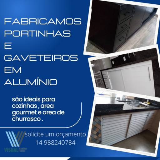 Comprar o produto de Graveteiros de Alumínio  em Vidraçarias pela empresa Visual Alumínio e Vidro em Jaú, SP por Solutudo