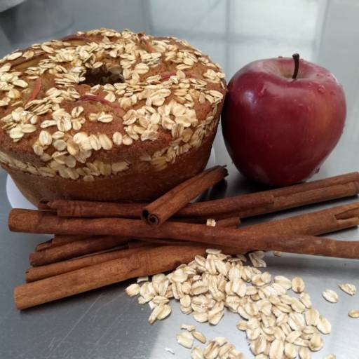 Bolo natural de Maça com Aveia em Bauru