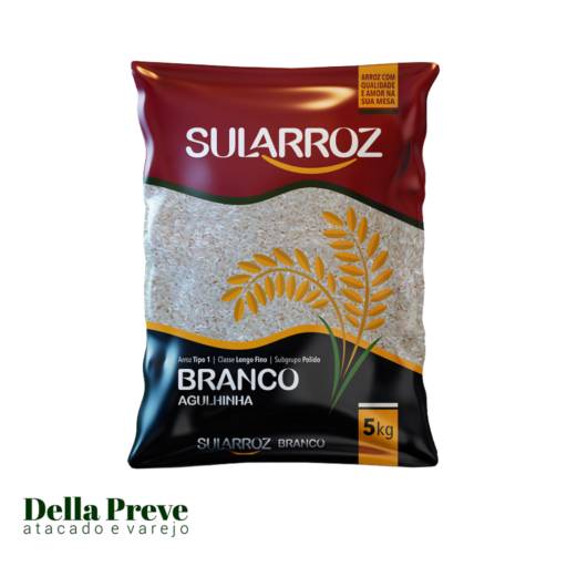 Comprar o produto de Arroz Agulinha 5kg - Sularroz em Arroz pela empresa Comercial Della Preve em Foz do Iguaçu, PR por Solutudo