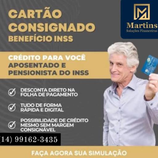 Comprar o produto de Cartão Consignado em Financeiras pela empresa Martins Financeira- Empréstimos e Consultoria Financeira em Botucatu, SP por Solutudo