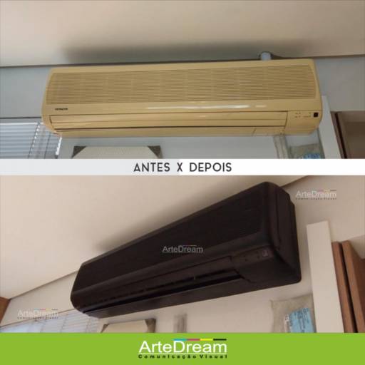 Envelopamento de ar condicionado em Bauru por ArteDream Comunicação Visual