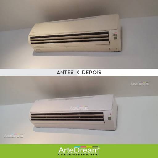 Envelopamento de ar condicionado em Bauru por ArteDream Comunicação Visual