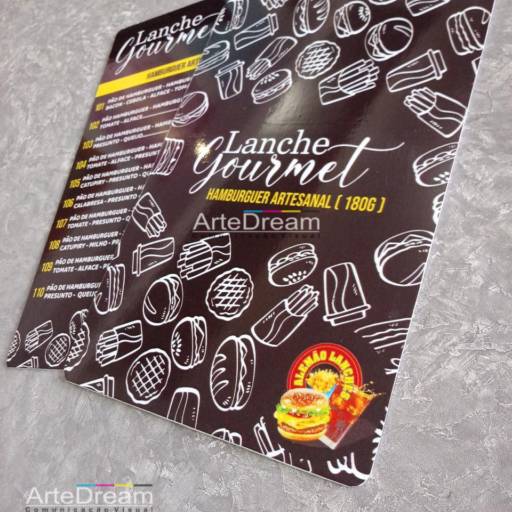 Cardápio em Ps adesivado em Bauru por ArteDream Comunicação Visual