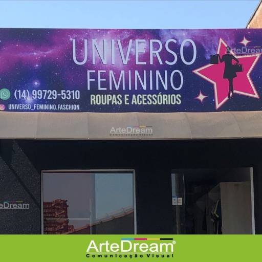 Fachada com painel de metalon com lona em Bauru por ArteDream Comunicação Visual