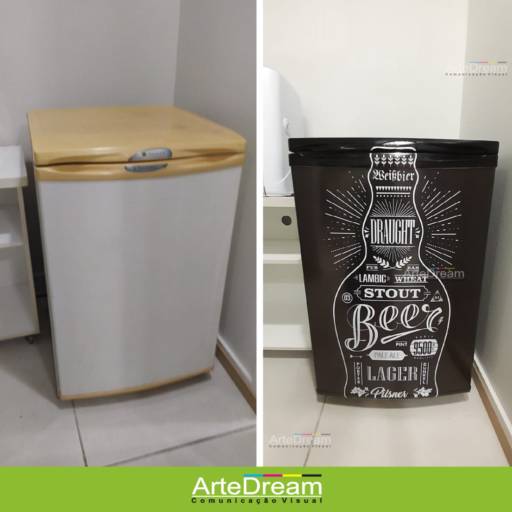 Envelopamento de frigobar em Bauru por ArteDream Comunicação Visual