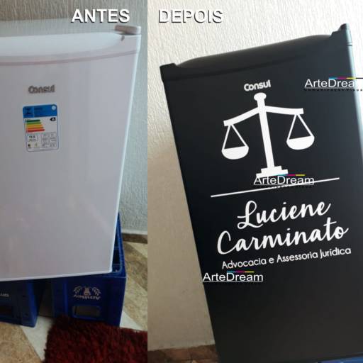 Envelopamento de frigobar em Bauru por ArteDream Comunicação Visual