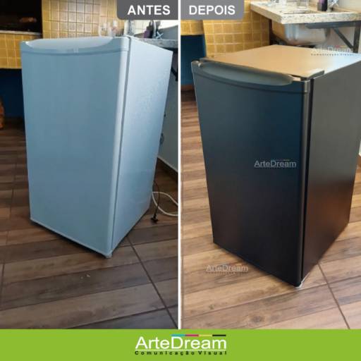 Envelopamento de frigobar em Bauru por ArteDream Comunicação Visual