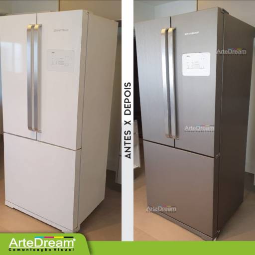 Comprar o produto de Envelopamento de geladeira em Bauru em Envelopamento de Geladeira pela empresa ArteDream Comunicação Visual em Bauru, SP por Solutudo