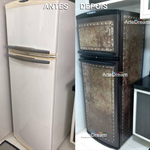 Envelopamento de geladeira em Bauru por ArteDream Comunicação Visual