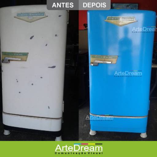 Envelopamento de geladeira em Bauru por ArteDream Comunicação Visual