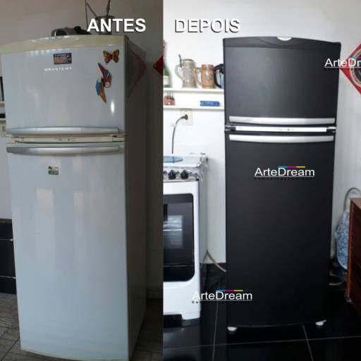 Envelopamento de geladeira em Bauru por ArteDream Comunicação Visual