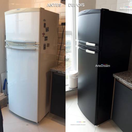 Envelopamento de geladeira em Bauru por ArteDream Comunicação Visual