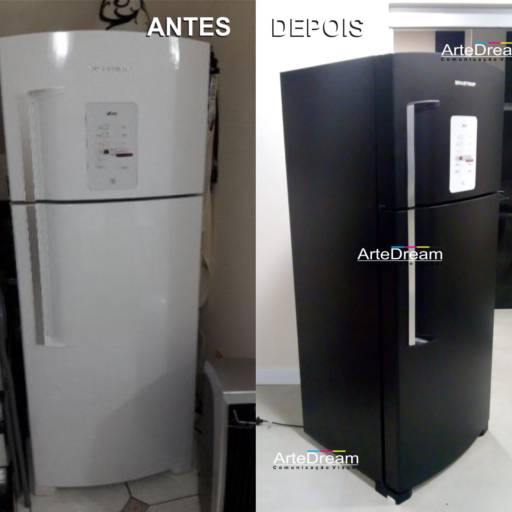 Envelopamento de geladeira em Bauru por ArteDream Comunicação Visual