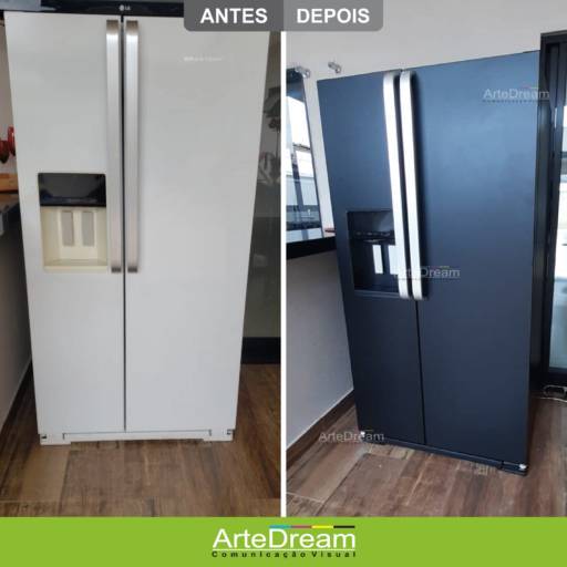 Envelopamento de geladeira em Bauru por ArteDream Comunicação Visual