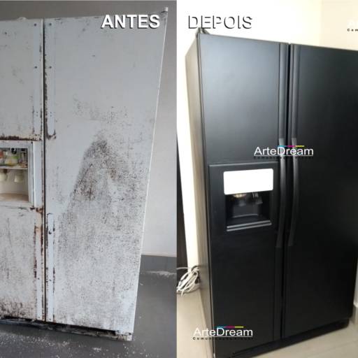 Envelopamento de geladeira em Bauru por ArteDream Comunicação Visual