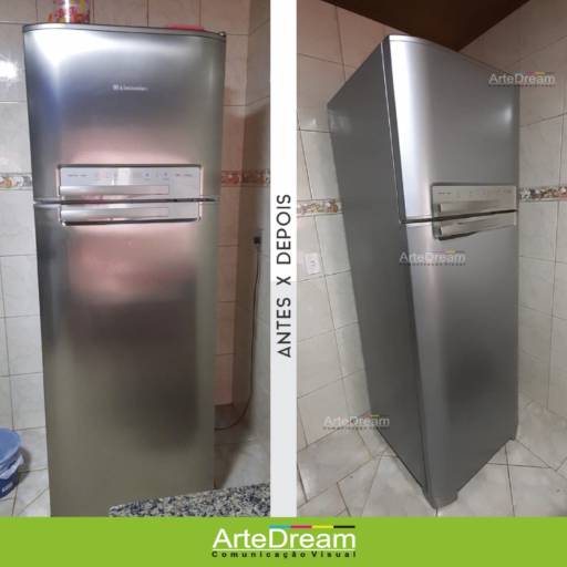 Envelopamento de geladeira em Bauru por ArteDream Comunicação Visual