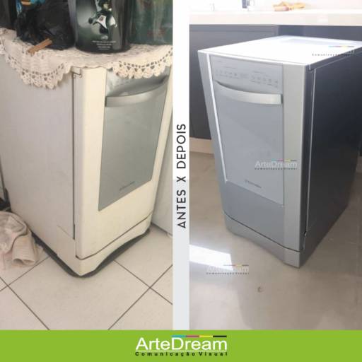 Envelopamento de maquina de lava louças em Bauru por ArteDream Comunicação Visual