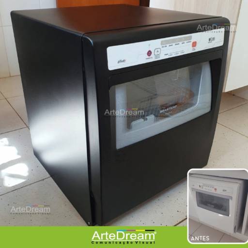 Envelopamento de secadora de roupa em Bauru por ArteDream Comunicação Visual