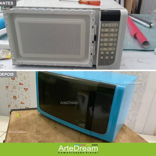 Envelopamento de Microondas em Bauru por ArteDream Comunicação Visual