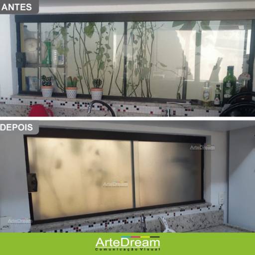 Adesivo em portas e blindex:  jateado, chapado, perfurado e cores em Bauru por ArteDream Comunicação Visual