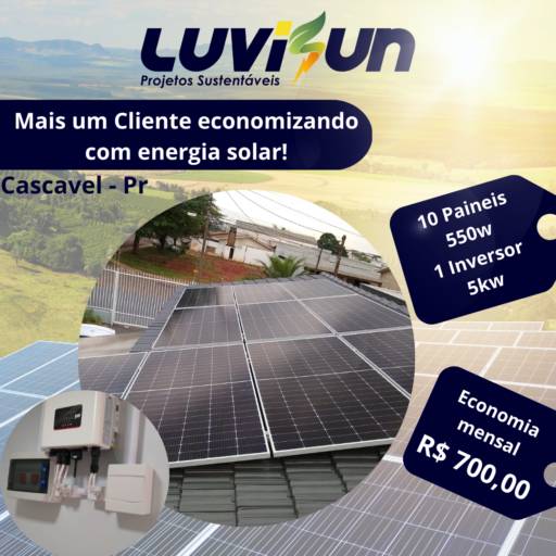 Comprar o produto de Energia Solar​ em Cascavel, PR em Energia Solar pela empresa Luvisun Projetos Sustentáveis em Cascavel, PR por Solutudo